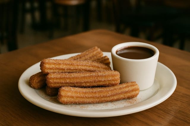 Churros con Chocolate.